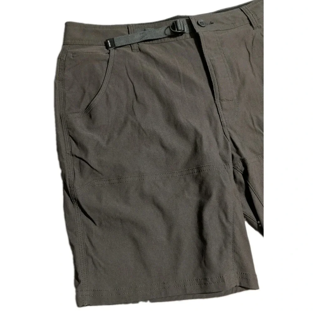 prAna Stretch Zion II Cargo Shorts Mens 36 / 8 Gray Standard Fit Hiking Outdoor
